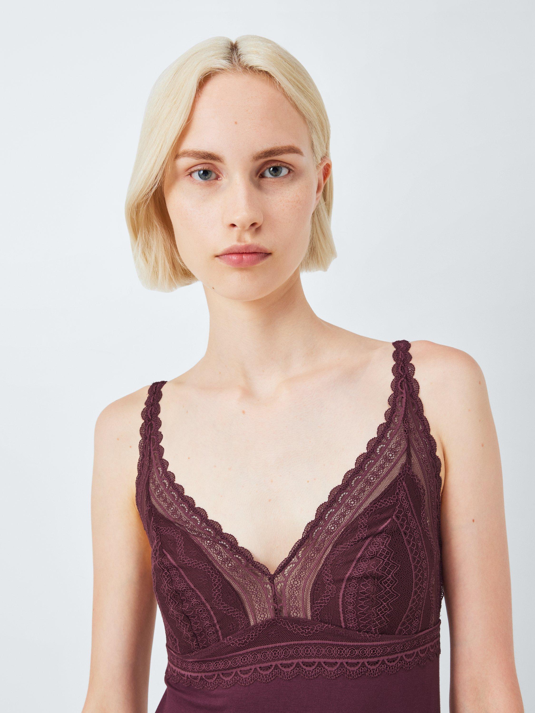 Product image 4 of 5, which shows John Lewis Willow Lace Chemise, Fig, 8