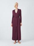 John Lewis Willow Lace Midi Dressing Gown, Fig