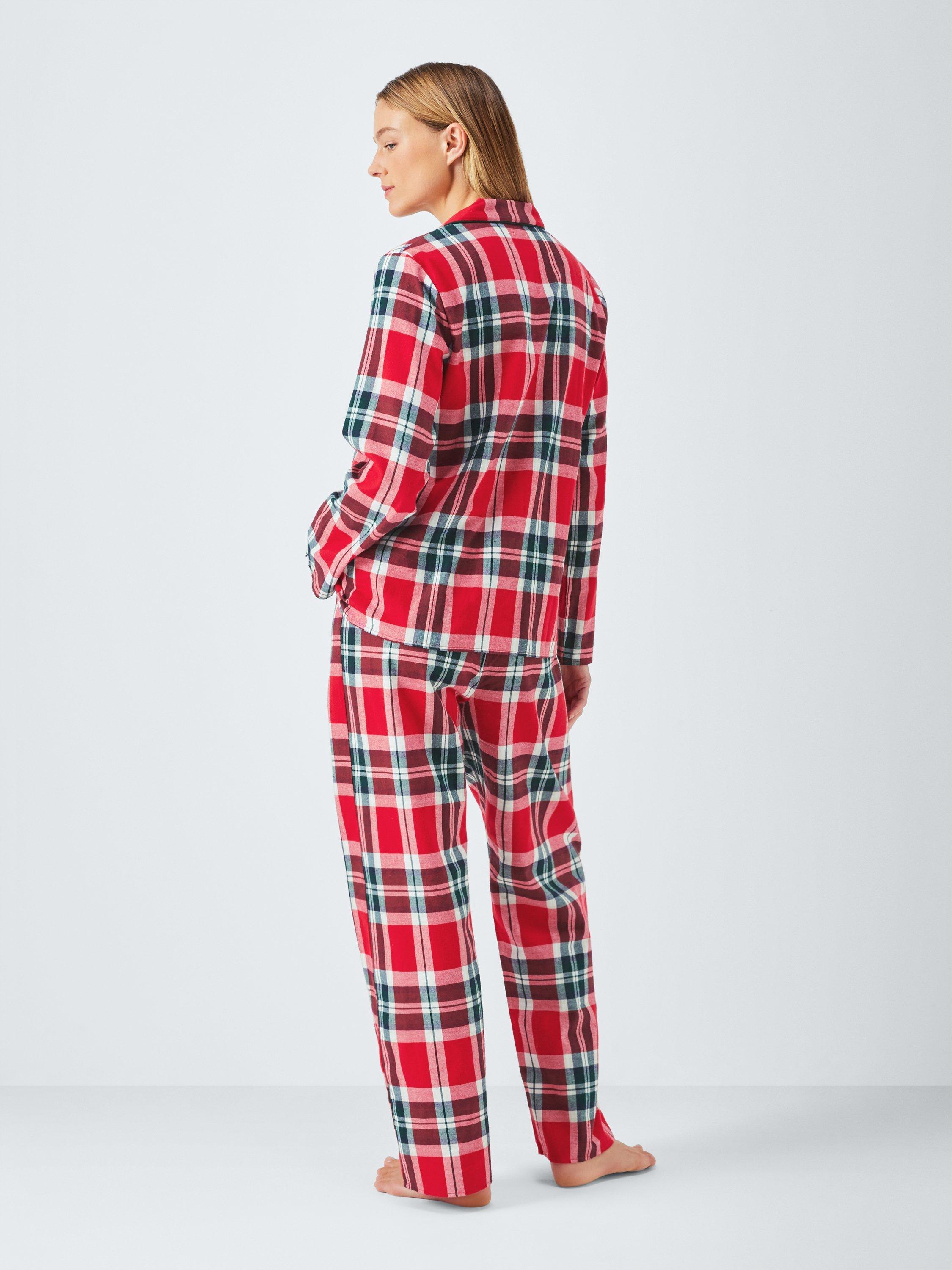 Product image 5 of 8, which shows John Lewis Brushed Cotton Check Family Pyjama Set, Red, 8