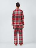 John Lewis Check Brushed Cotton Long Pyjama Set, Red