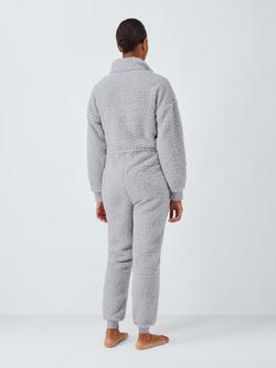 John Lewis Borg Zip Neck Onesie - view 2, Microchip