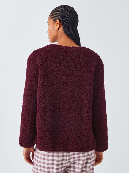 John Lewis Borg Tie Front Lounge Top - view 2, Fig