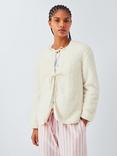 John Lewis Borg Tie Front Lounge Top, Ivory
