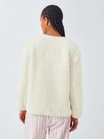 John Lewis Borg Tie Front Lounge Top, Ivory