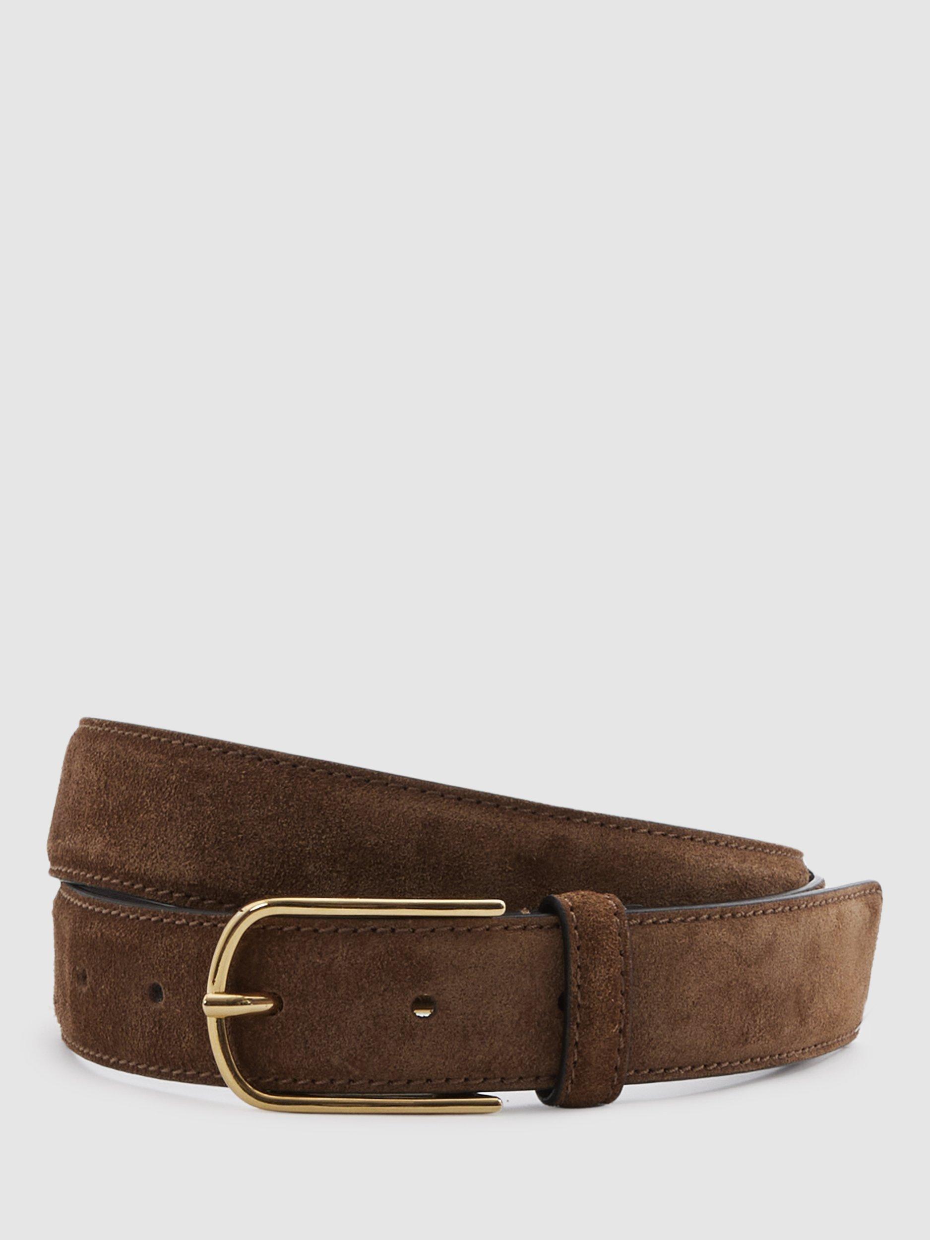 Reiss Carrie Suede Belt, Tan