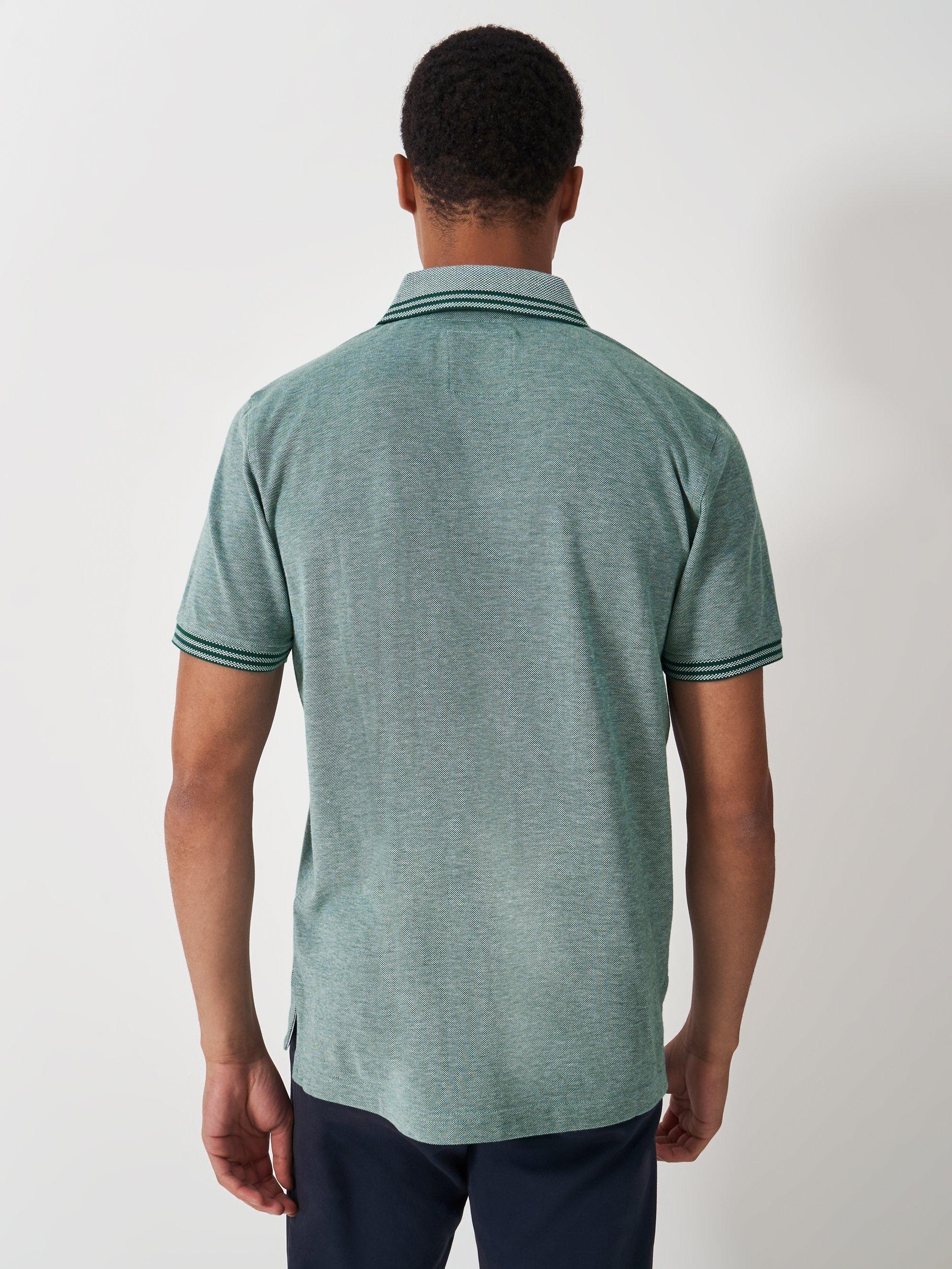 Product image 3 of 5, which shows Crew Clothing Oxford Cotton Polo Shirt, Teal, XS