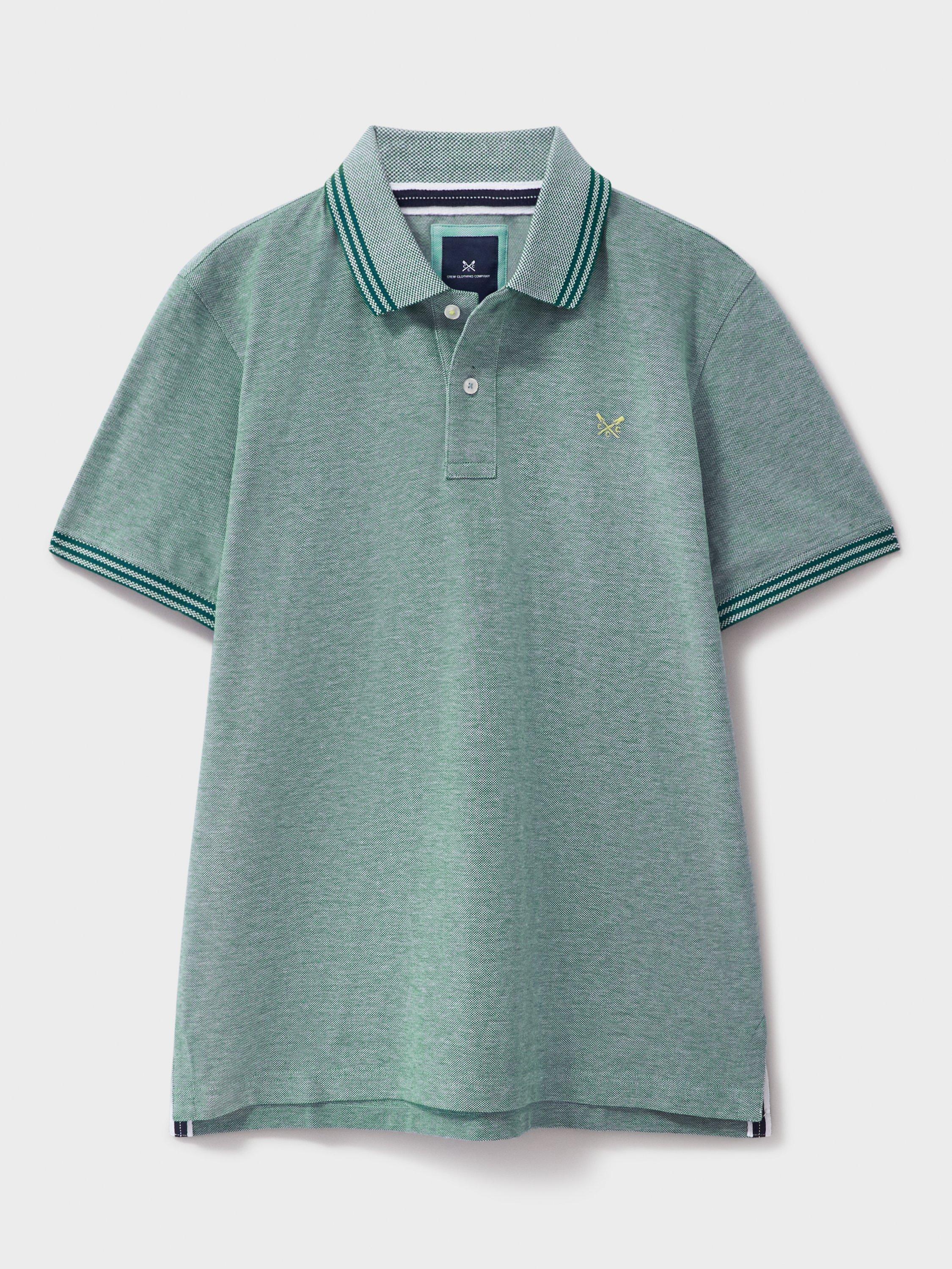 Product image 5 of 5, which shows Crew Clothing Oxford Cotton Polo Shirt, Teal, XS