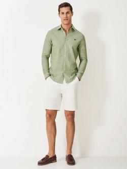 Crew Clothing Linen-Cotton Long Sleeve Shirt - view 2, Light Green