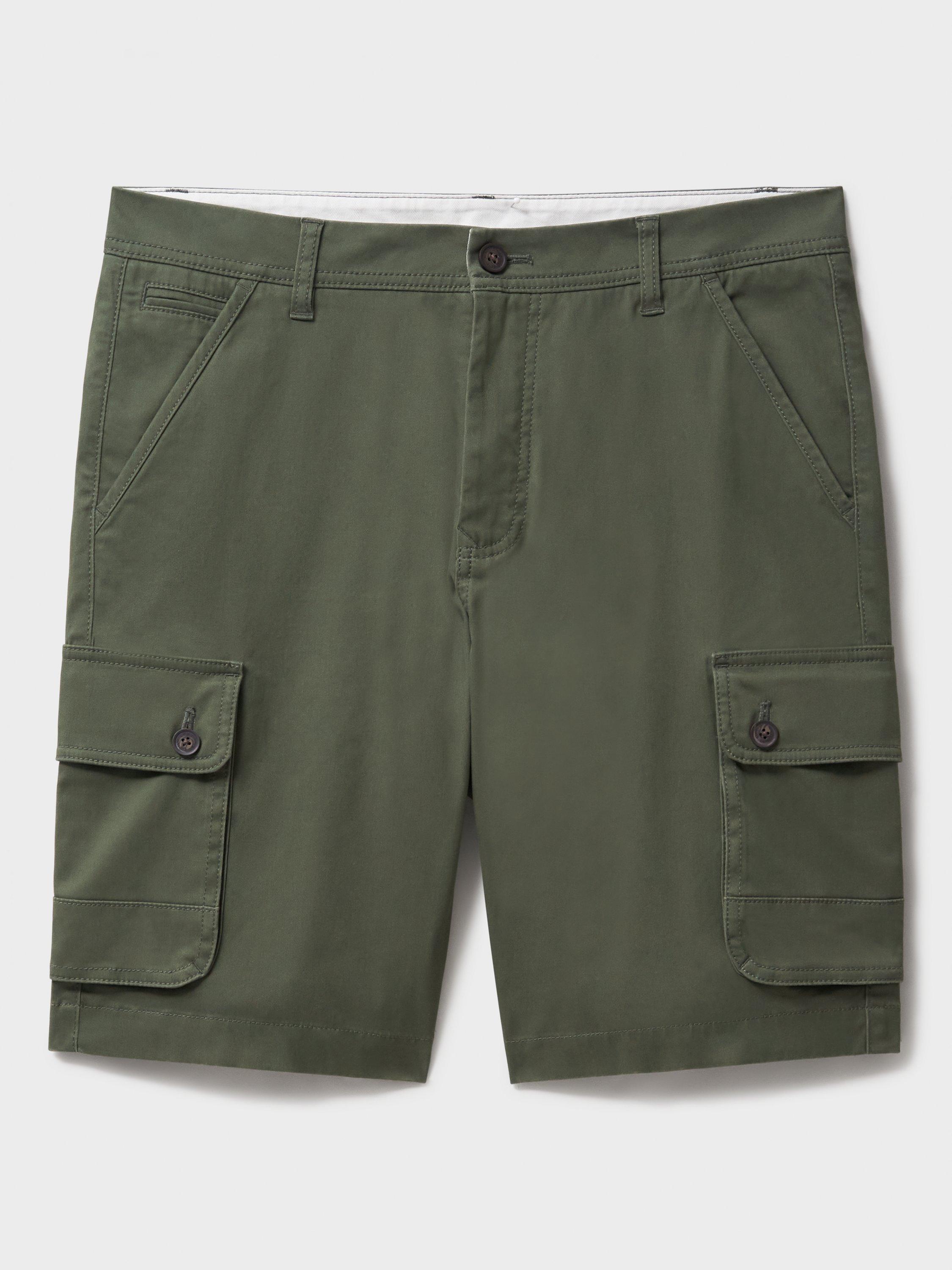 Product image 5 of 5, which shows Crew Clothing Cargo Shorts, Olive Green, 38