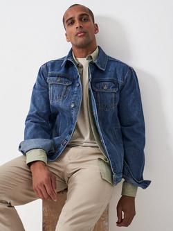 Crew Clothing Denim Jacket, Mid Blue, Mid Blue