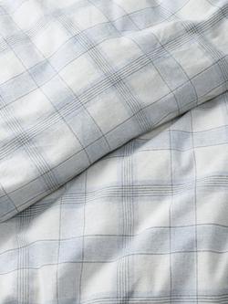John Lewis Oslo Brushed Cotton Check Bedding - view 2, Grey