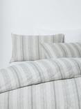 John Lewis Stony Brushed Cotton Stripe Duvet Cover Set