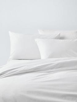 John Lewis Crisp & Fresh 400 Thread Count Organic Cotton Duvet Cover Set, White