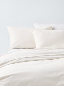 John Lewis Crisp & Fresh 400 Thread Count Organic Cotton Duvet Cover Set, Natural