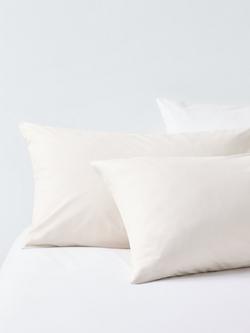 John Lewis Crisp & Fresh 400 Thread Count Organic Cotton Duvet Cover Set - view 2, Natural