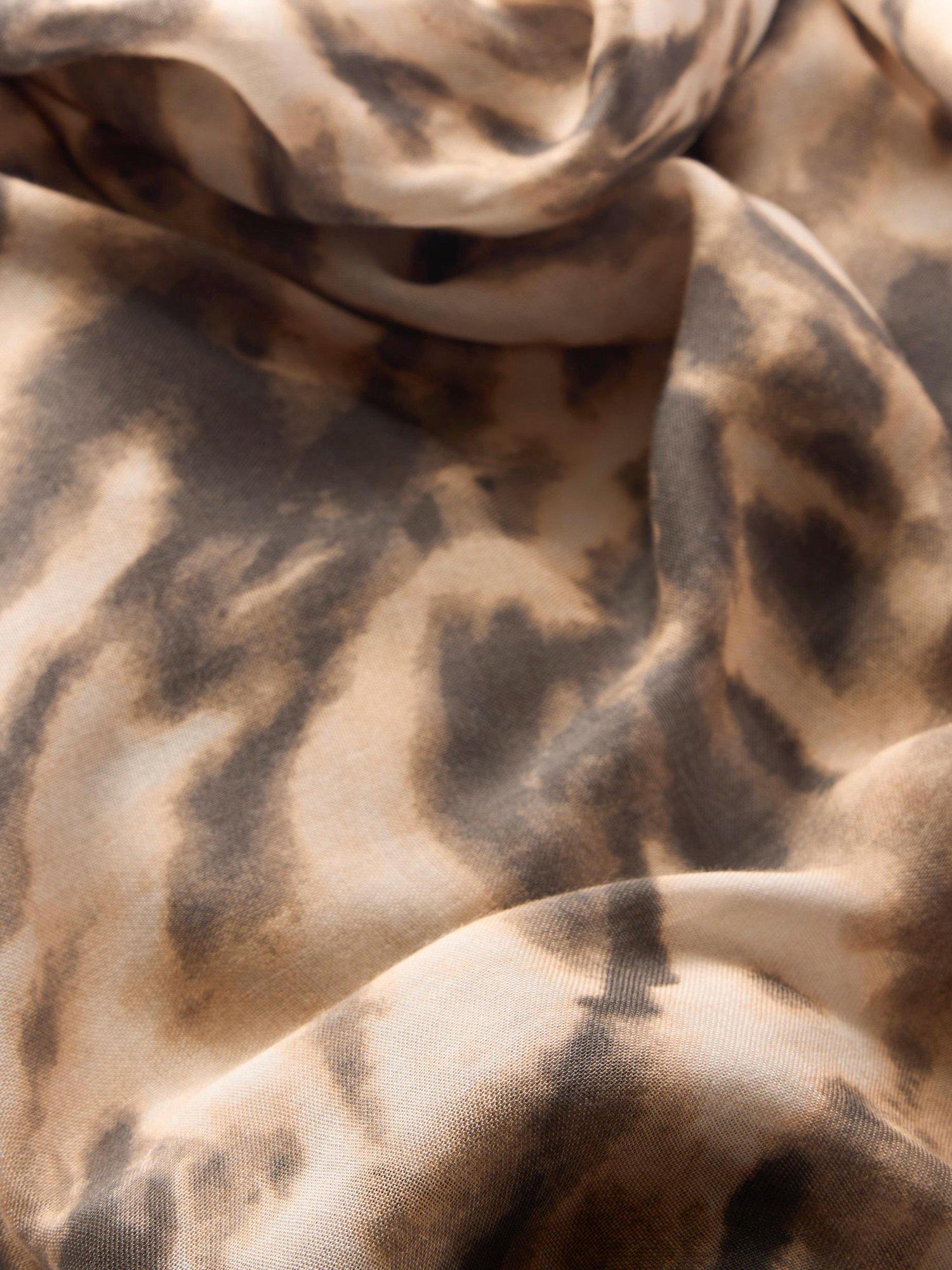 Product image 3 of 3, which shows Mint Velvet Animal Print Scarf, Camel