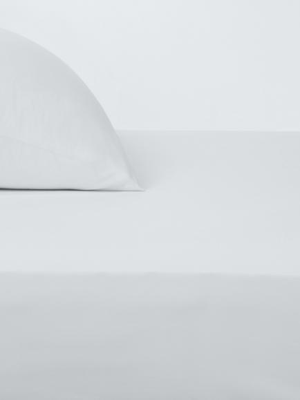 John Lewis Crisp & Fresh 400 Thread Count Organic Cotton Fitted Sheet, White