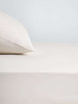 John Lewis Crisp & Fresh 400 Thread Count Organic Cotton Fitted Sheet, Natural