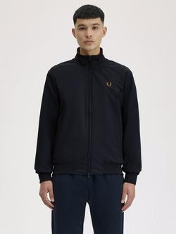Fred Perry Brentham Zip-Through Sports Jacket, Navy, Navy