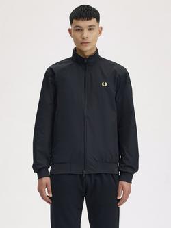 Fred Perry Brentham Zip-Through Sports Jacket, Black, Black