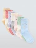 John Lewis Kids' Days of the Week Ankle Socks, Pack of 7, Multi