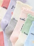 John Lewis Kids' Days of the Week Ankle Socks, Pack of 7, Multi