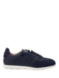 Moda in Pelle Avrel Leather Lace Up Trainers, Navy