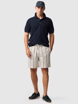 Rodd & Gunn Wingfield Stripe Cotton Linen Resort Shorts, Fog - view 2, Fog