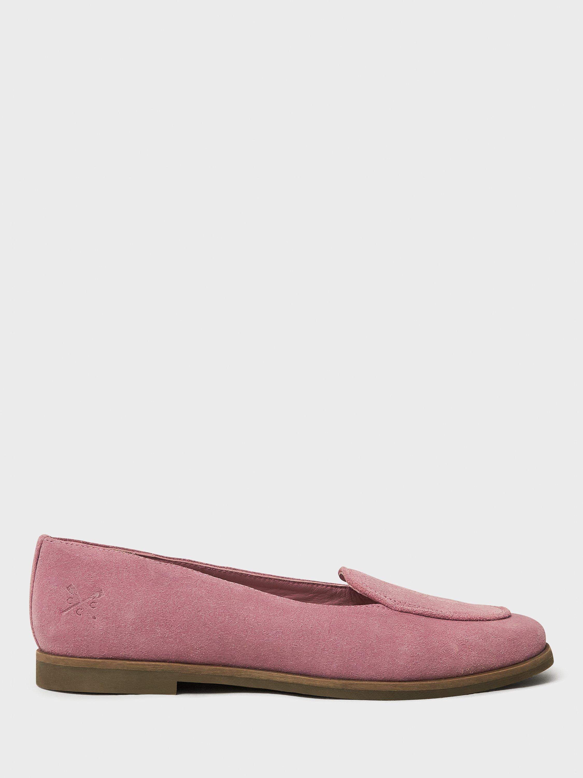 Product image 1 of 4, which shows Crew Clothing Suede Loafer Mules, Rose Pink, 8