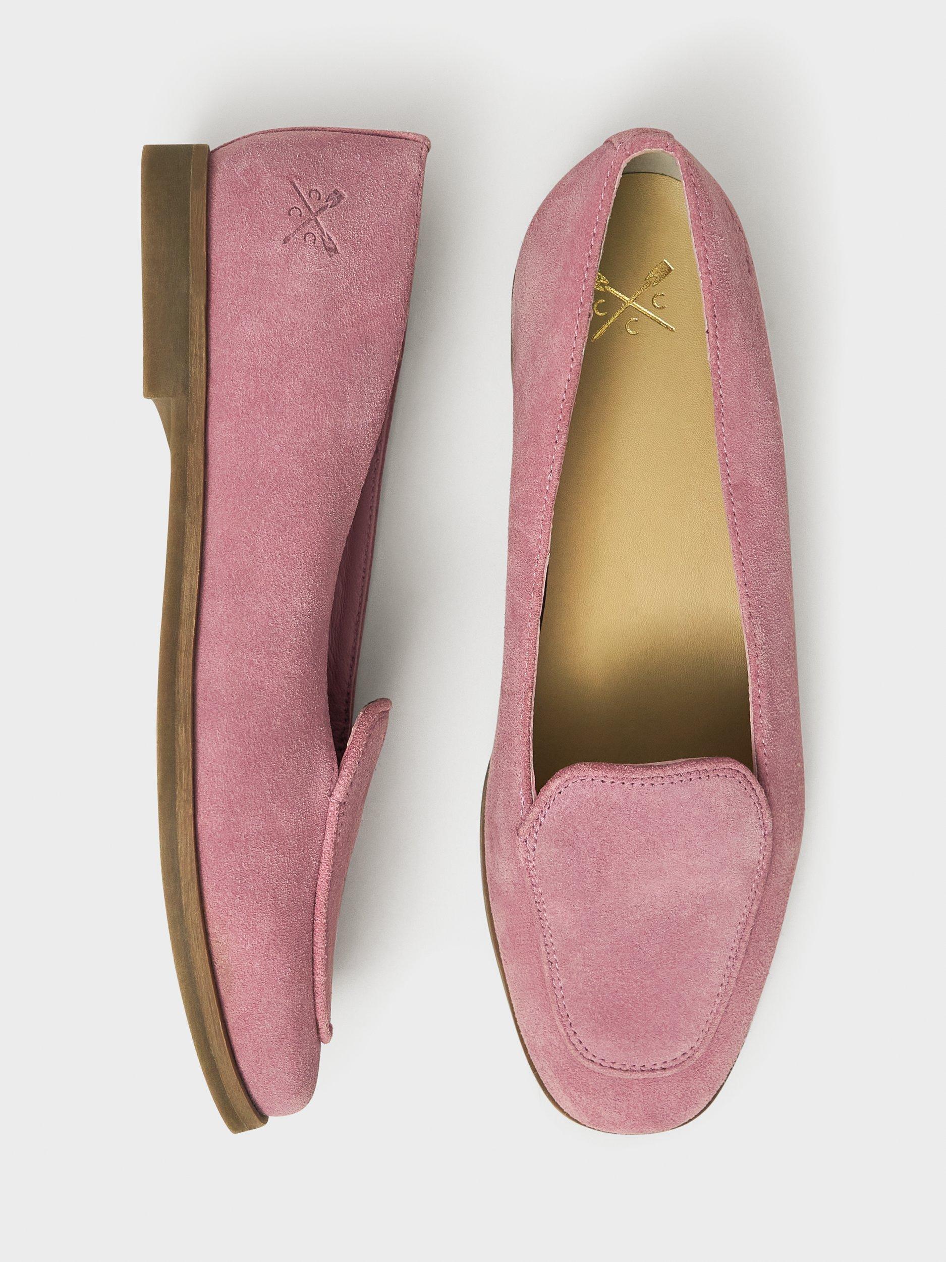 Product image 4 of 4, which shows Crew Clothing Suede Loafer Mules, Rose Pink, 8