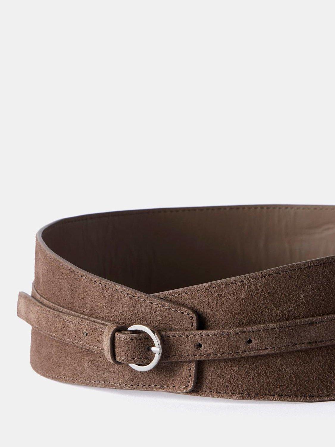 Product image 3 of 11, which shows Mint Velvet Suede Waist Belt, Brown Multi Brown, L
