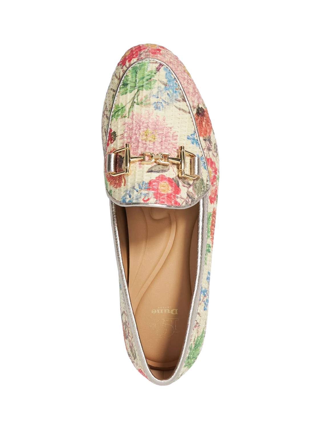 Product image 2 of 5, which shows Dune London Glair Raffia Loafers, Multi, EU38
