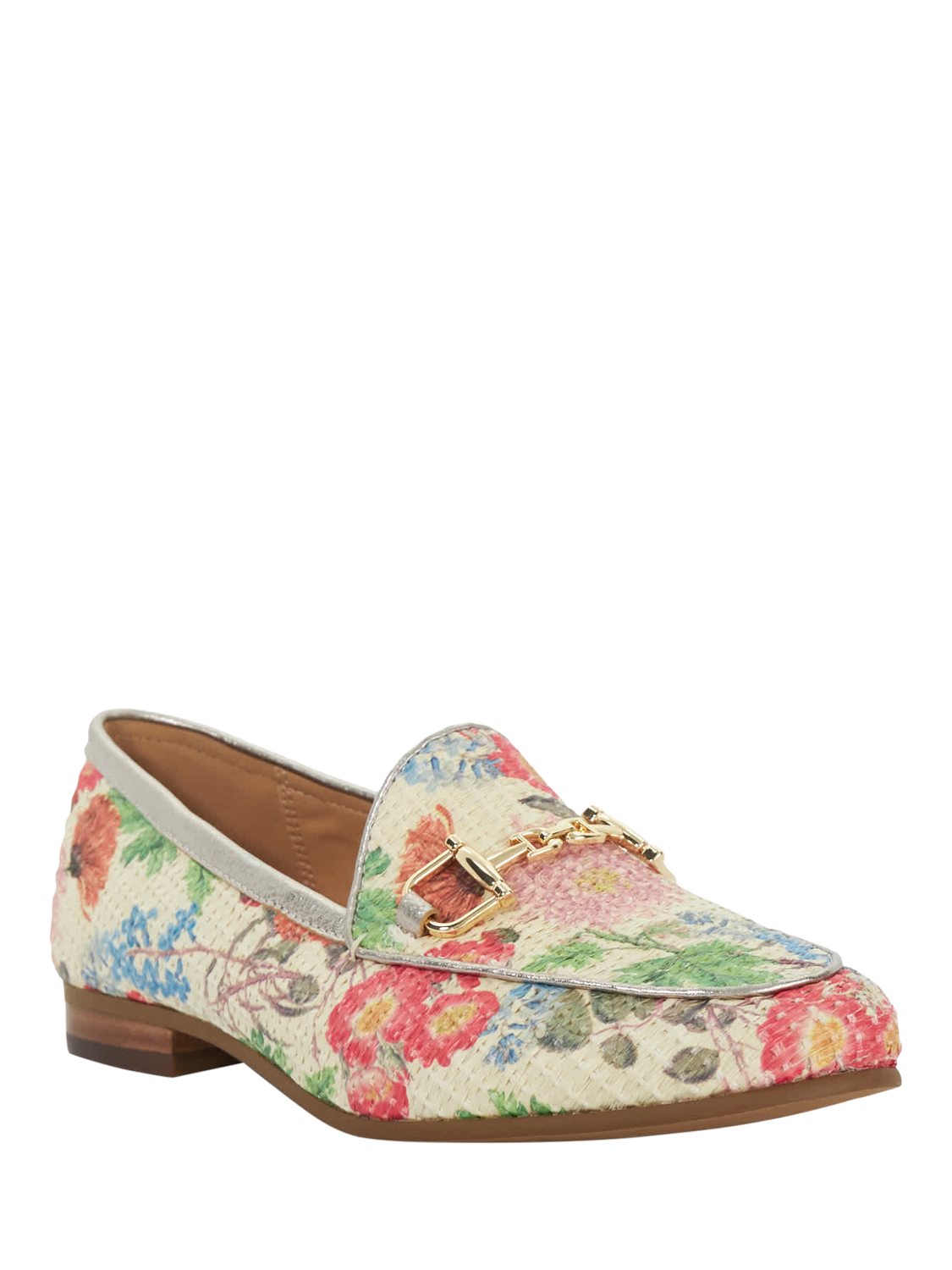 Product image 3 of 5, which shows Dune London Glair Raffia Loafers, Multi, EU38