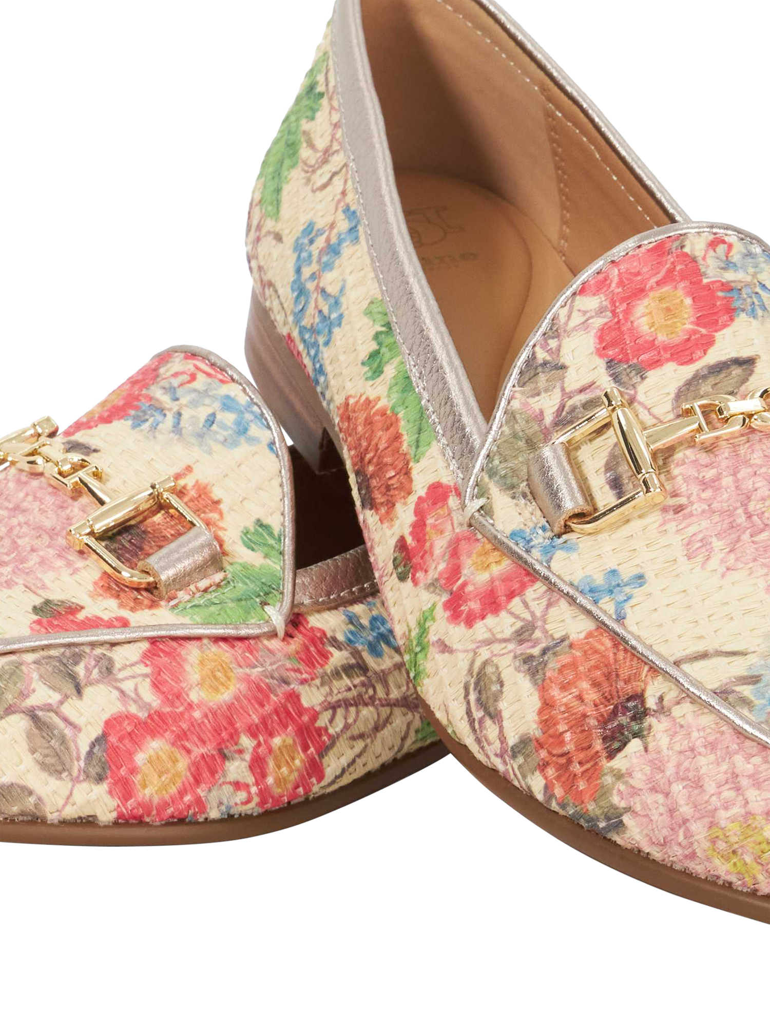 Product image 5 of 5, which shows Dune London Glair Raffia Loafers, Multi, EU38