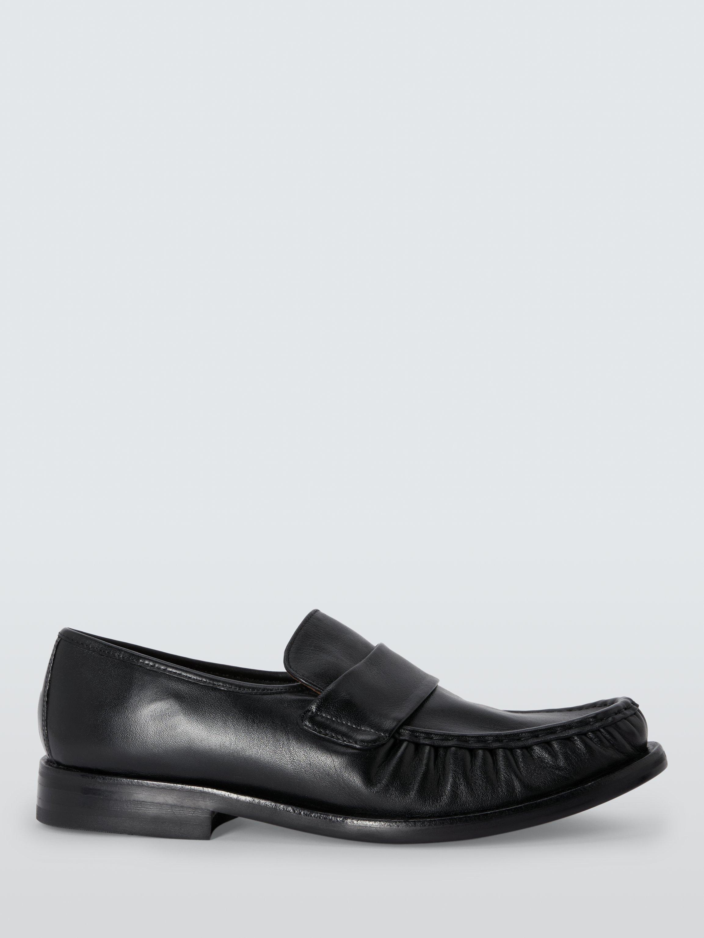 Product image 1 of 4, which shows John Lewis Everly Leather Loafers, Black, 8