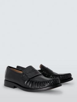 John Lewis Everly Leather Loafers, Black - view 2, Black