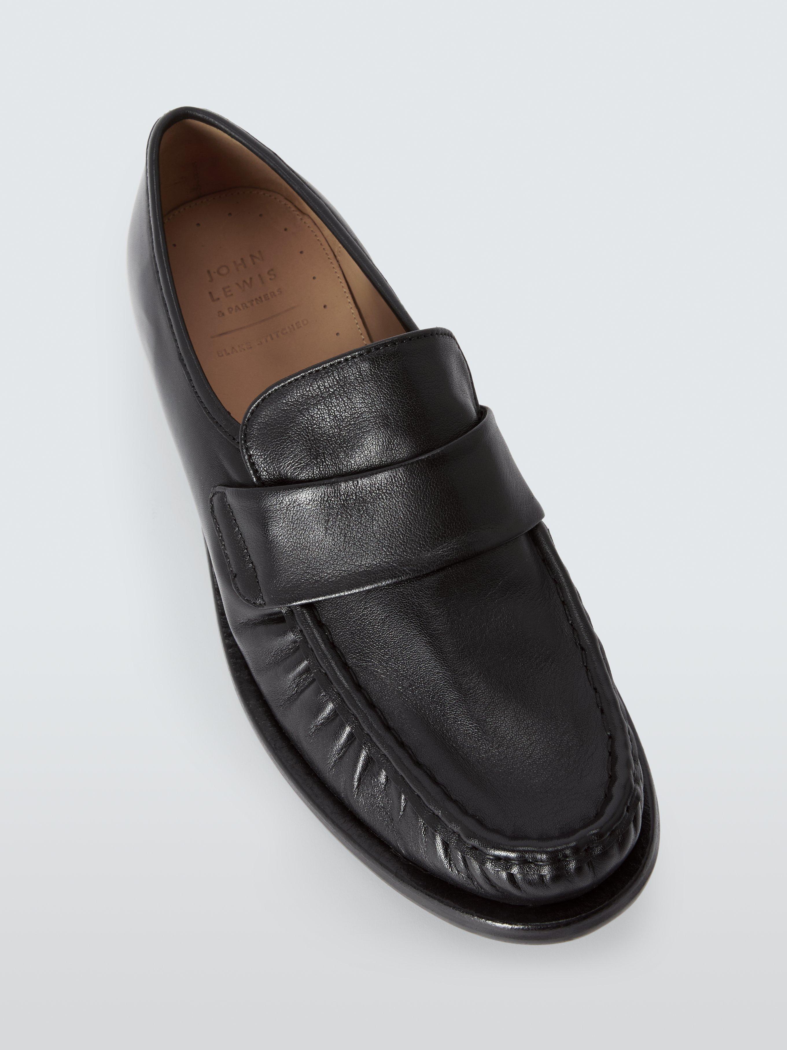 Product image 4 of 4, which shows John Lewis Everly Leather Loafers, Black, 8