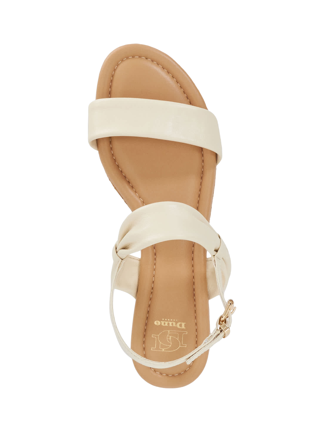 Product image 3 of 6, which shows Dune London Laliz Leather Flatform Sandals, Ecru, EU37