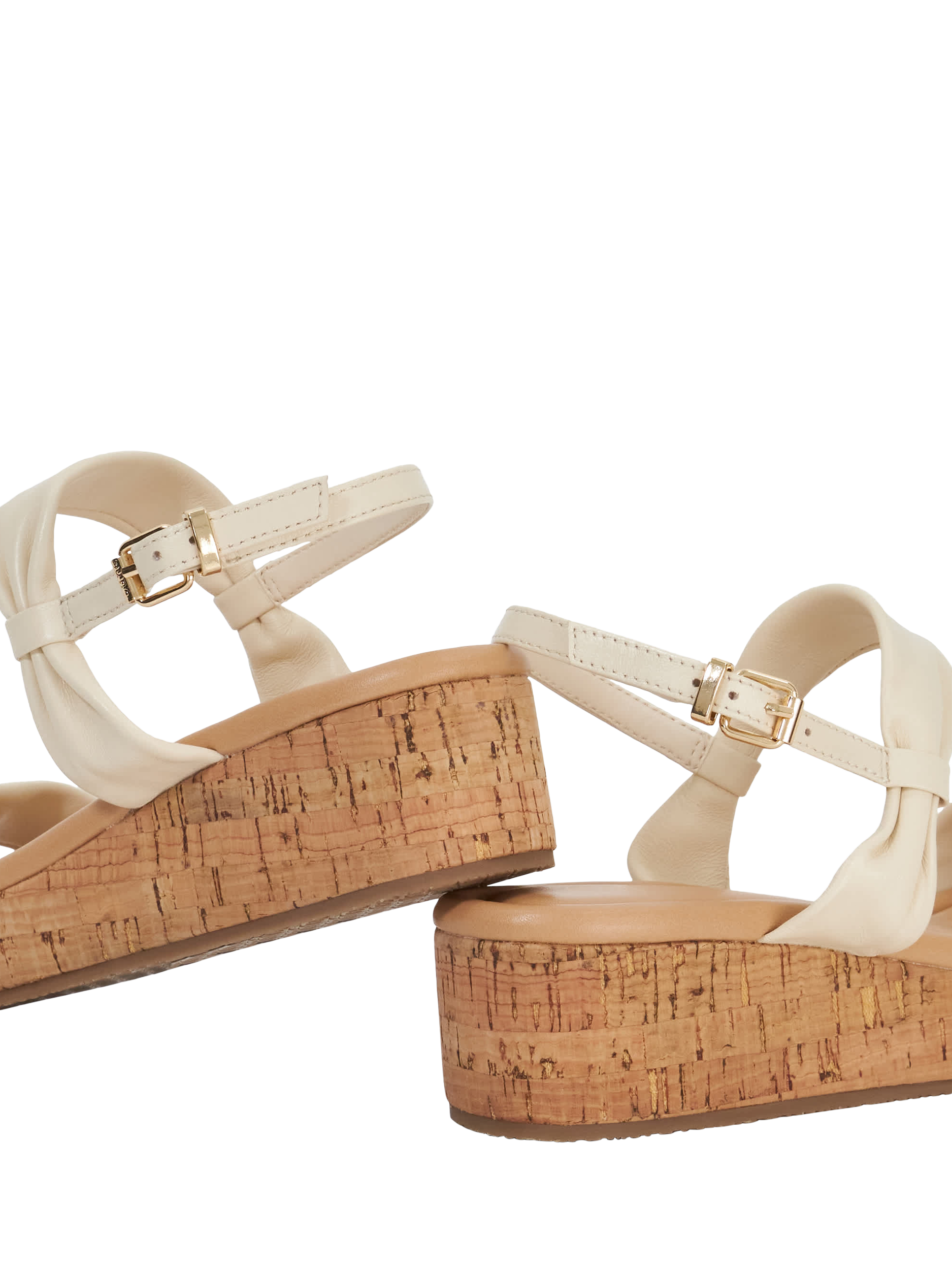 Product image 6 of 6, which shows Dune London Laliz Leather Flatform Sandals, Ecru, EU37