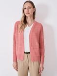 Crew Clothing Tali Stitch Detail Open Neck Cardigan, Pink