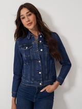 Hobbs Mariam Denim Jacket, Mid Wash