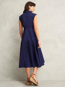 Hobbs Petite Lilah Sleeveless Dress, Rich Navy Blue - view 2, Rich Navy Blue