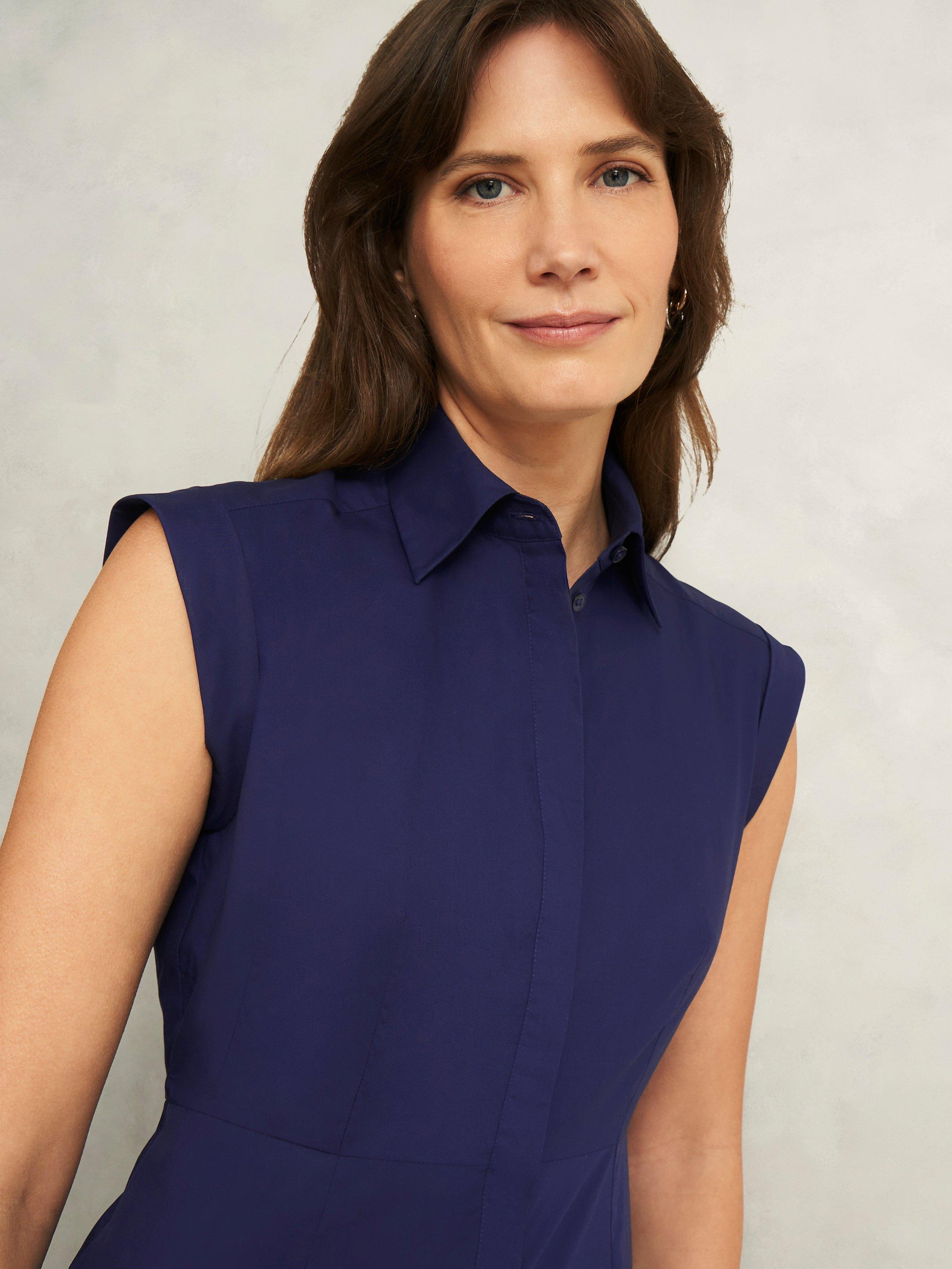 Product image 3 of 4, which shows Hobbs Petite Lilah Sleeveless Dress, Rich Navy Blue, 14