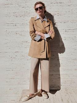 Hobbs Norma Double Breasted Trench Coat, Fawn Beige, Fawn Beige