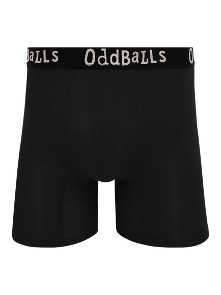 OddBalls Plain Bamboo Boxer Shorts, Black