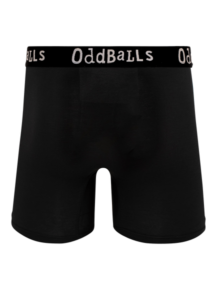 OddBalls Plain Bamboo Boxer Shorts - view 2, Black