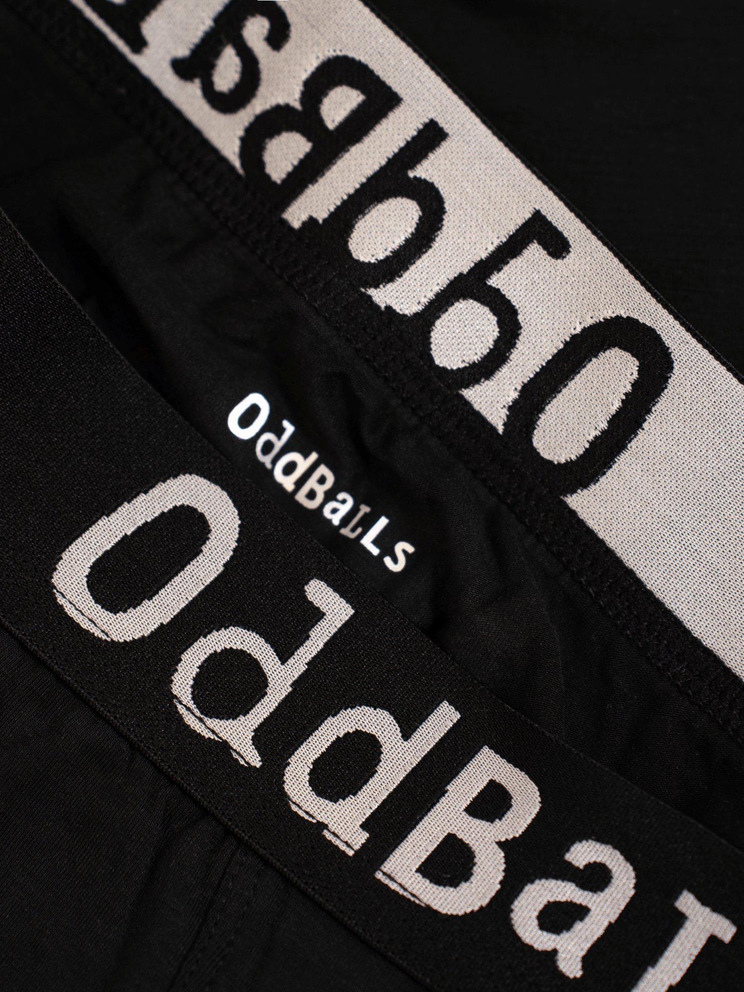Product image 4 of 6, which shows OddBalls Plain Bamboo Boxer Shorts, Black, XXS