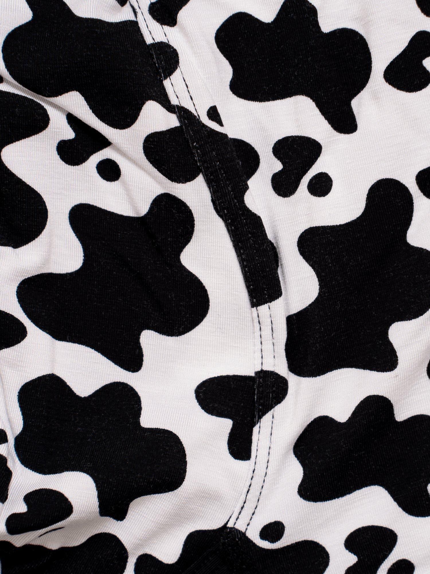 Product image 5 of 6, which shows OddBalls Fat Cow Bamboo Boxer Shorts, Black/White, XXS
