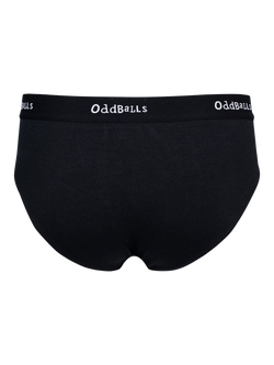 OddBalls Plain Briefs, Black - view 2, Black