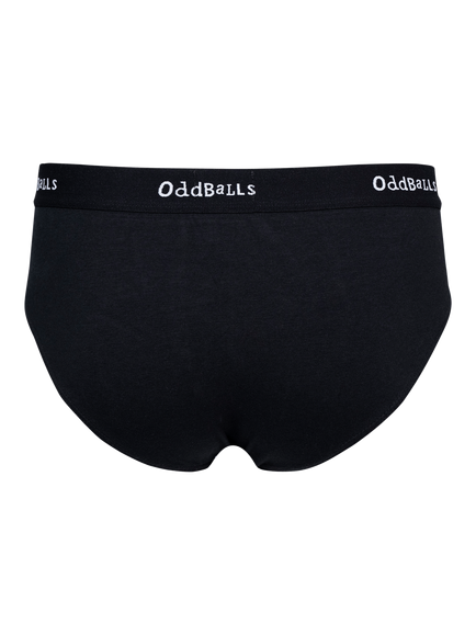 OddBalls Plain Briefs, Black - view 2, Black